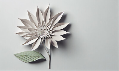 Bitterroot flower made of paper craft, Generative AIBitterroot m