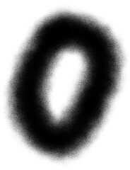 Poster - Number 0 in Spray brush paint particle for element