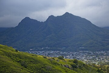 Hiking the Lanikai Pillbox trail brings you up a steep ridge to a set of two WWII-era concrete defensive observations stations with a fantastic view over the north side of Oahu