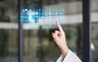© Joanrae/peopleimages.com - Hand, heartbeat and futuristic cardiology doctor pointing to stats and analytics. Clinic, wellness and health research hologram with a hospital employee checking laboratory and medical information