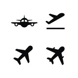 Fototapeta  - Plane set icon isolated on white background