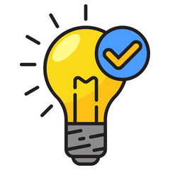 Canvas Print - Problem-solving icon in colorful style isolated on transparent background