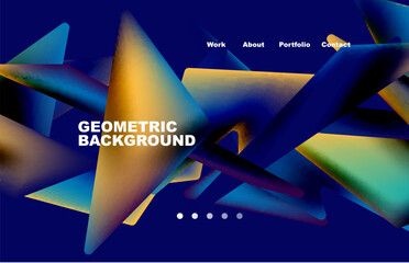 Wall Mural - Broken pieces abstract background. Trendy background for your landing page design, concept of web page design for website and mobile website