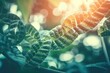 DNA, biology lab nature and science, and leaf plant and environment research. Generative AI