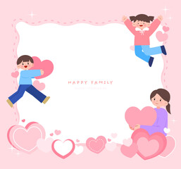 Sticker - Family Month Happy Family Character Illustration
