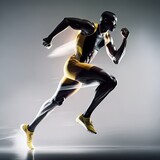 Fototapeta Sport - man sprinting, ai generated
