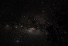 Beautiful View Of Milky Way Galaxy On A Starry Night Bright Deep And Dark Universe Cosmo Constellation Astronomy