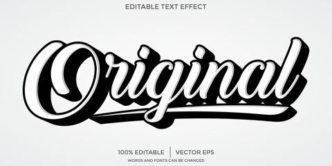 editable original vector text effect with modern style design