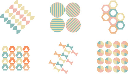 set of colorful shapes for pattern