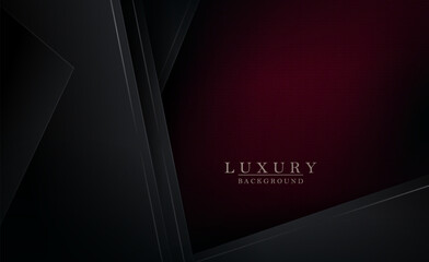 Wall Mural - Geometric design with burgundy and black gradient bias curtains