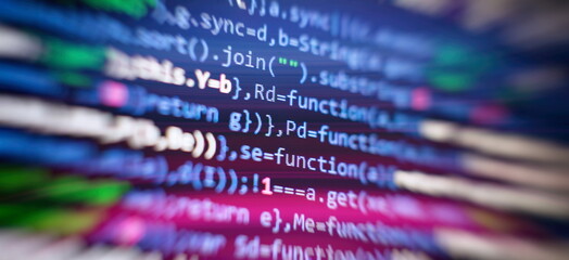 Mobile app developer. Innovative startup project. Website programming code. IT business.