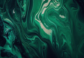  Green abstract background, Marble texture, Watercolor, Generative AI