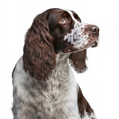 Poster - english springer spaniel isolated on white background. generated by AI