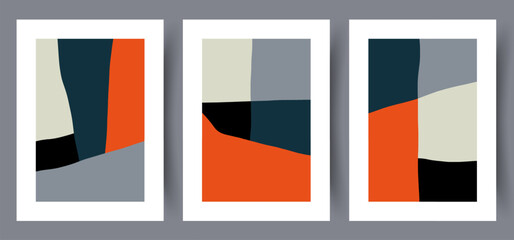 Wall Mural - abstract geometry bohemian shapes wall art print. printable minimal abstract poster. wall artwork fo