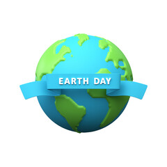 Wall Mural - Earth Day illustration. Earth Day, 22 April. 3d illustration.