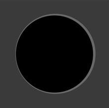 The Blackhole Vector Icon. Black Hole On Gray Space.