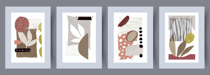 Wall Mural - still life plants organic flora wall art print. printable minimal abstract poster. wall artwork for 