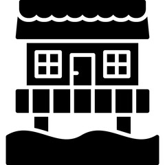 Sticker - Beach Hut Icon