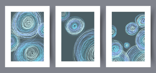 Wall Mural - abstract rings organic shapes wall art print. printable minimal abstract poster. wall artwork for in