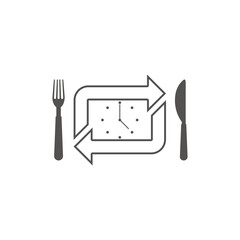 Sticker - Take lunch break icon isolated on transparent background