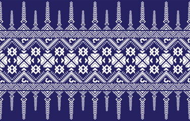 Geometric ethnic pattern. Traditional oriental Indian ikat design for background, print, border wrapping, batik, fabric, vector illustration.