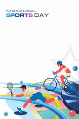 Wall Mural - Sports Illustration Vector. Sports Day Illustration. Graphic Design for poster, banners, and flyer