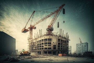 Crane at the construction site