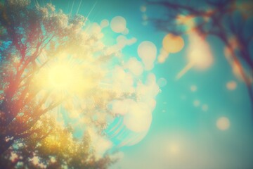 Wall Mural - Summer sunshine backgrounds bokeh Generative AI