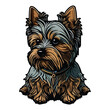 Yorkshire Terrier Flat Icon Isolated On White Background