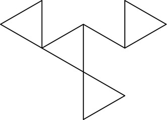 Decorative Triangles Outline