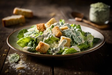 Wall Mural - caesar salad - Illustration created with Generative ai