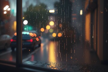 Wall Mural - rain created using ai generative technology