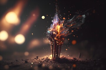 Wall Mural - fire abstract created using AI Generative Technology