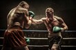 © GVS - Boxers fight in the ring. Generative AI