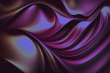 purple silk background satin. soft wavy folds. shiny silky fabric. dark teal color elegant backgroun