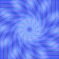 Poster - Modern futuristic neon blue spiral geometric shapes repeat pattern design lines and polygon