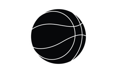 Sticker - Basketball isolated on white background, Black basketball