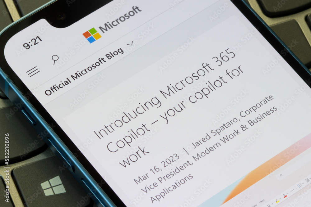 Foto de Stock Portland, OR, USA - Mar 17, 2023: Official Microsoft blog ...