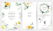 Yellow rose, peony, white lilac, tulip, magnolia, spring garden flowers, mint eucalyptus, greenery