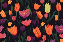 A Tiling Tulip Field In Full Bloom 3 