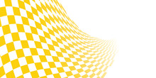 Yellow And White Checkered Abstract Background. Race Background With Space For Text. Racing Flag Vector Illustration. Flag Race Background. 