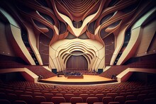 Modern Concert Hall. Generative AI