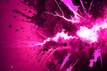 Bright Pink Abstract Grunge Background. AI Generated Image