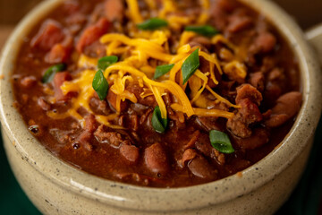 a bowl of bean chili