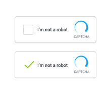 Not Robot Captcha Vector Test Image Obstacle Computer. Captcha Code Internet Public Password Not Robot Worry