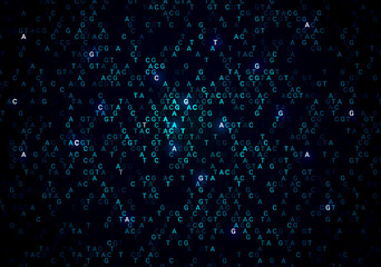 DNA code data background. Abstract agct genetic medical genomic human data background design