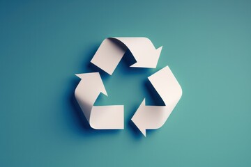 recycle symbol on a green background