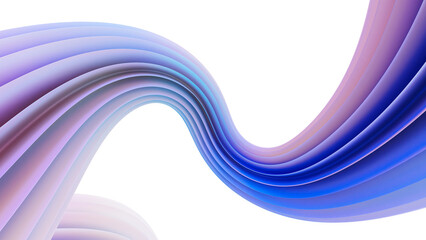 Wall Mural - 3d rendering of colorful abstract twisted shape in motion. computer generated geometric digital art