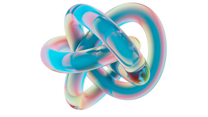 3d rendering of colorful abstract twisted shape in motion. computer generated geometric digital art