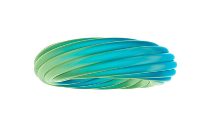 Wall Mural - 3d rendering of colorful abstract twisted shape in motion. computer generated geometric digital art
